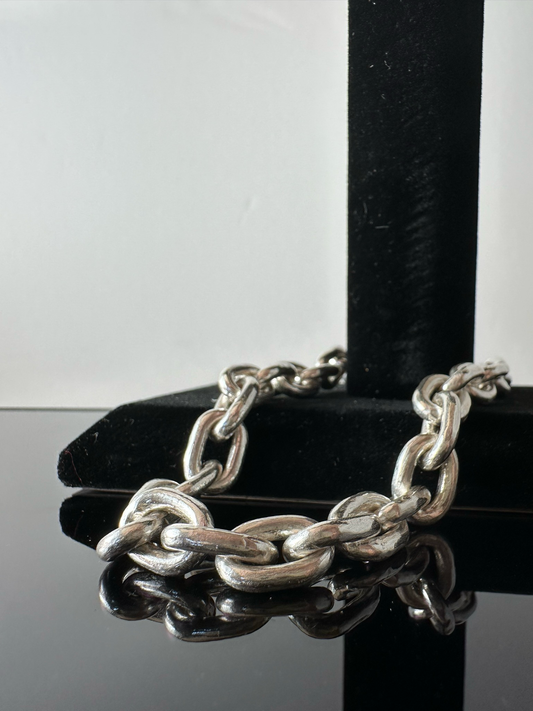 999 Pure Silver Rustic Chain Bracelet