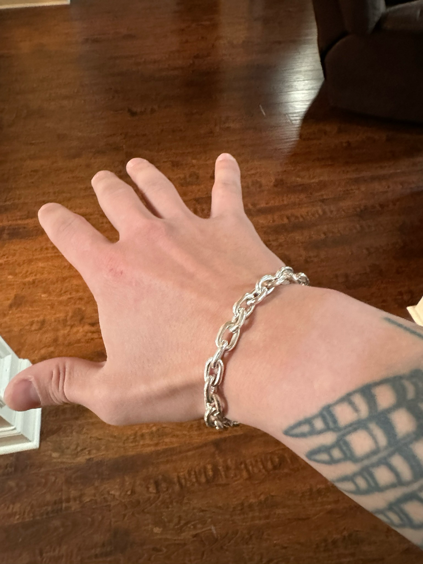 999 Pure Silver Rustic Chain Bracelet