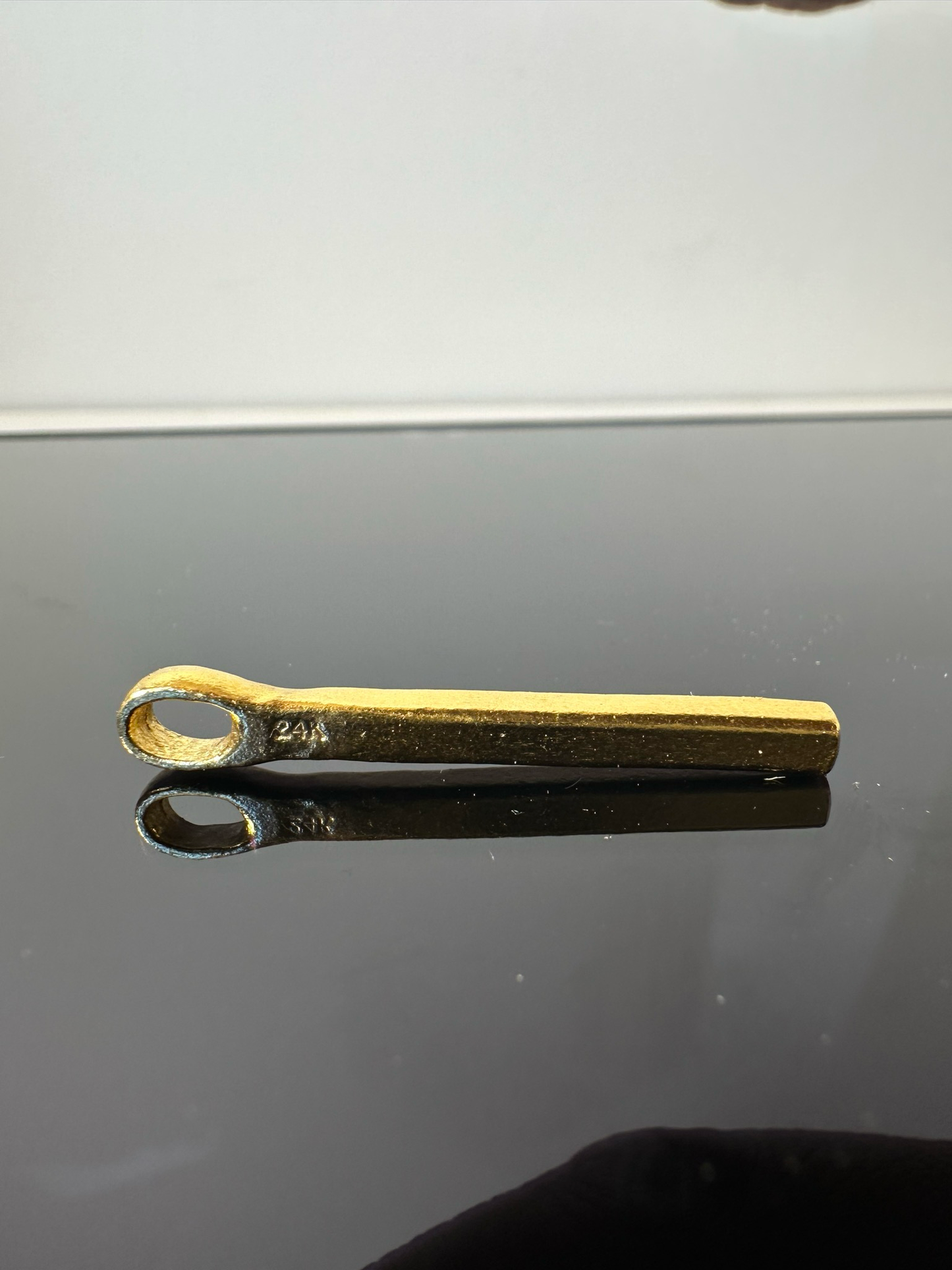 24K Gold Bar Pendant