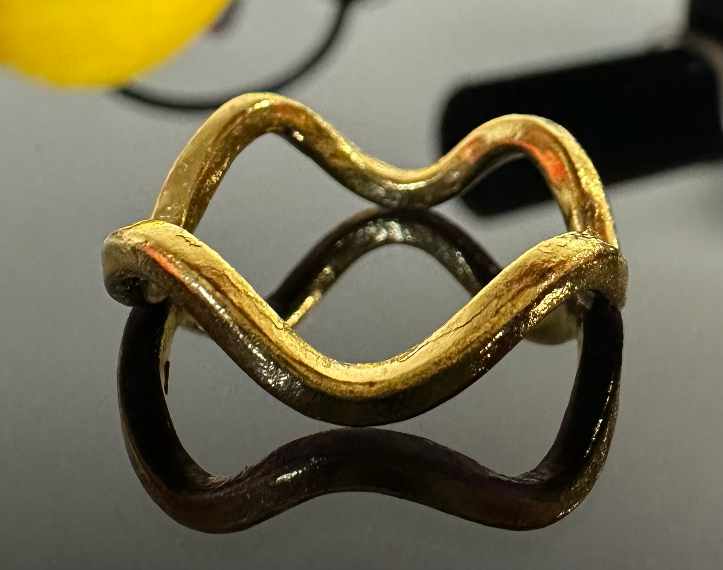 24k Gold Wavy Ring